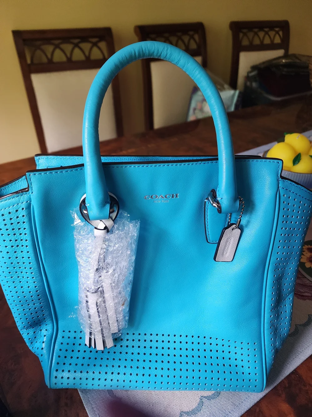 ✨️✨️Coach Turquoise Tote Bag & Beauty Bundle NWOT Gift Set